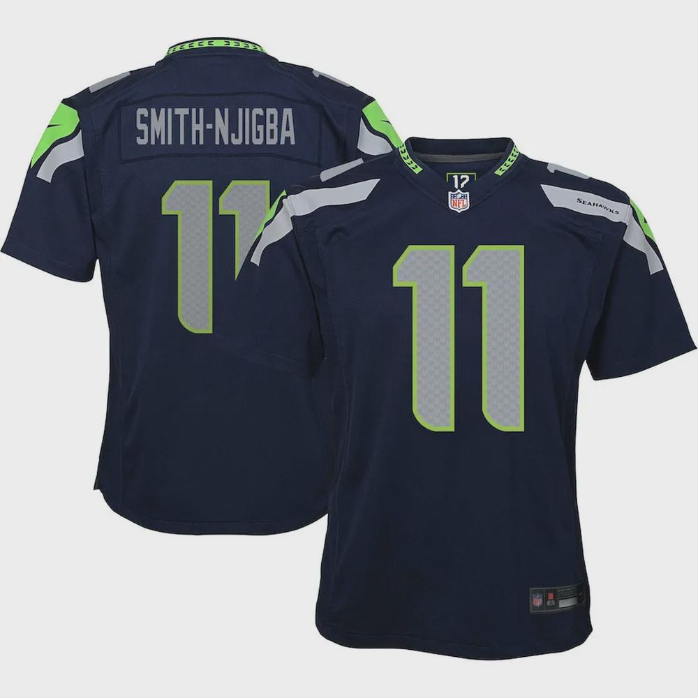 Jaxon Smith-Njigba 11 Seattle Seahawks YOUTH Game Jersey – Navy