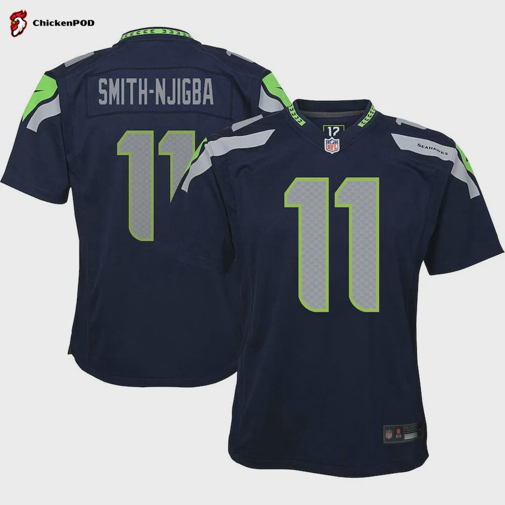 Jaxon Smith-Njigba 11 Seattle Seahawks YOUTH Game Jersey – Navy