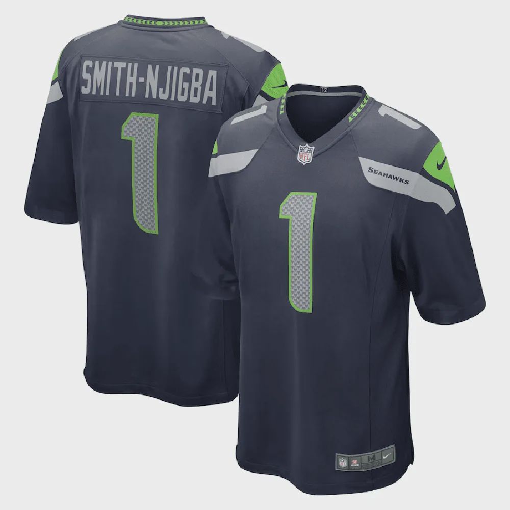 Jaxon Smith-Njigba Seattle Seahawks 2023 NFL Draft First Round Pick Game Jersey – College Navy