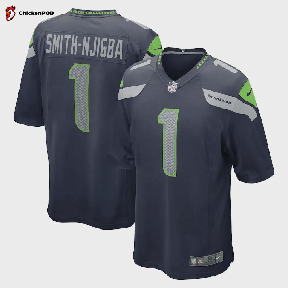 Jaxon Smith-Njigba Seattle Seahawks 2023 NFL Draft First Round Pick Game Jersey – College Navy