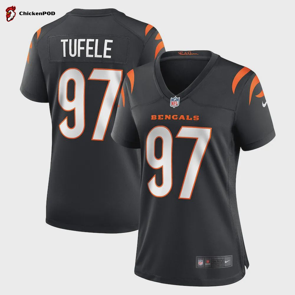 Jay Tufele Cincinnati Bengals Women’s Game Player Jersey – Black