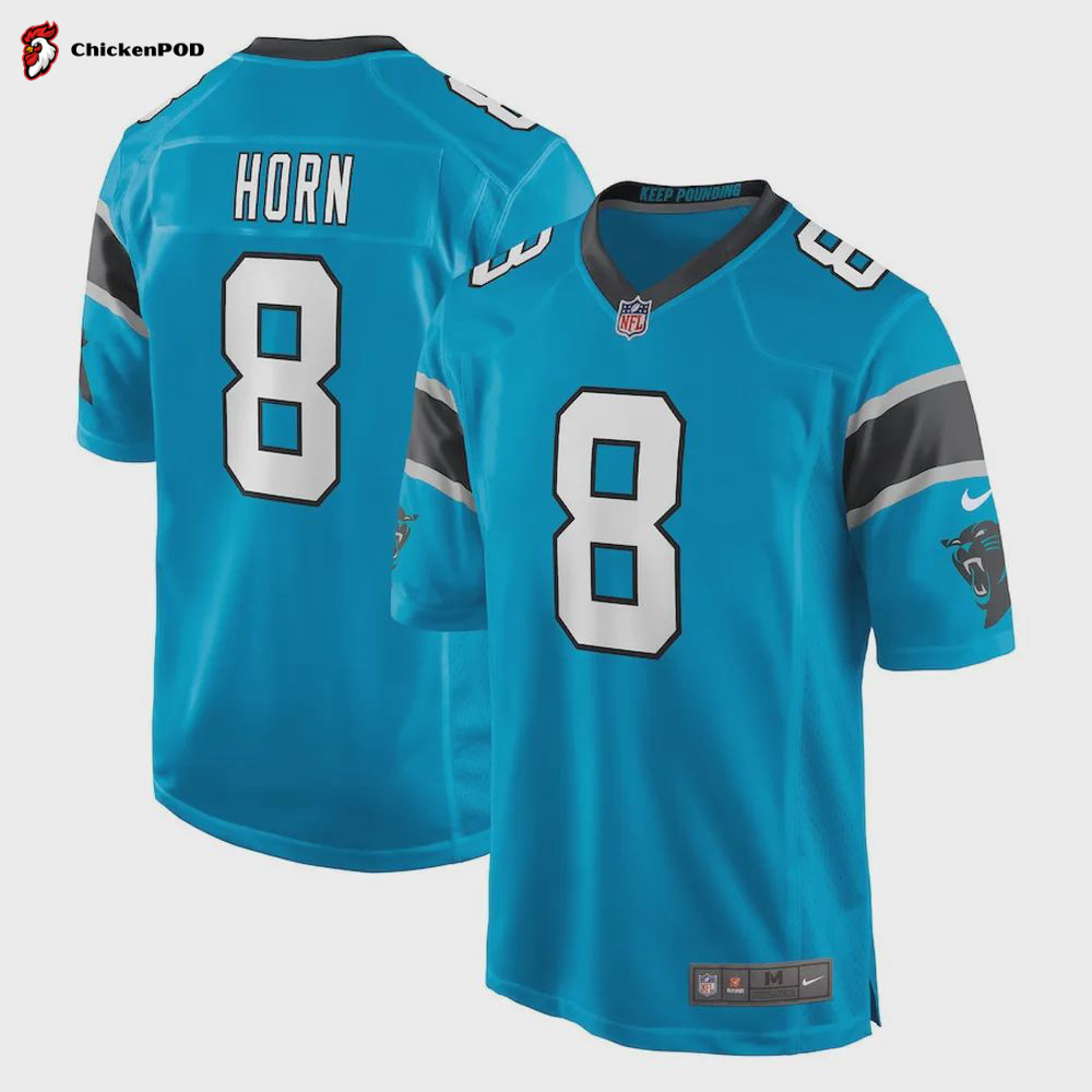 Jaycee Horn 8 Carolina Panthers Game Jersey – Blue