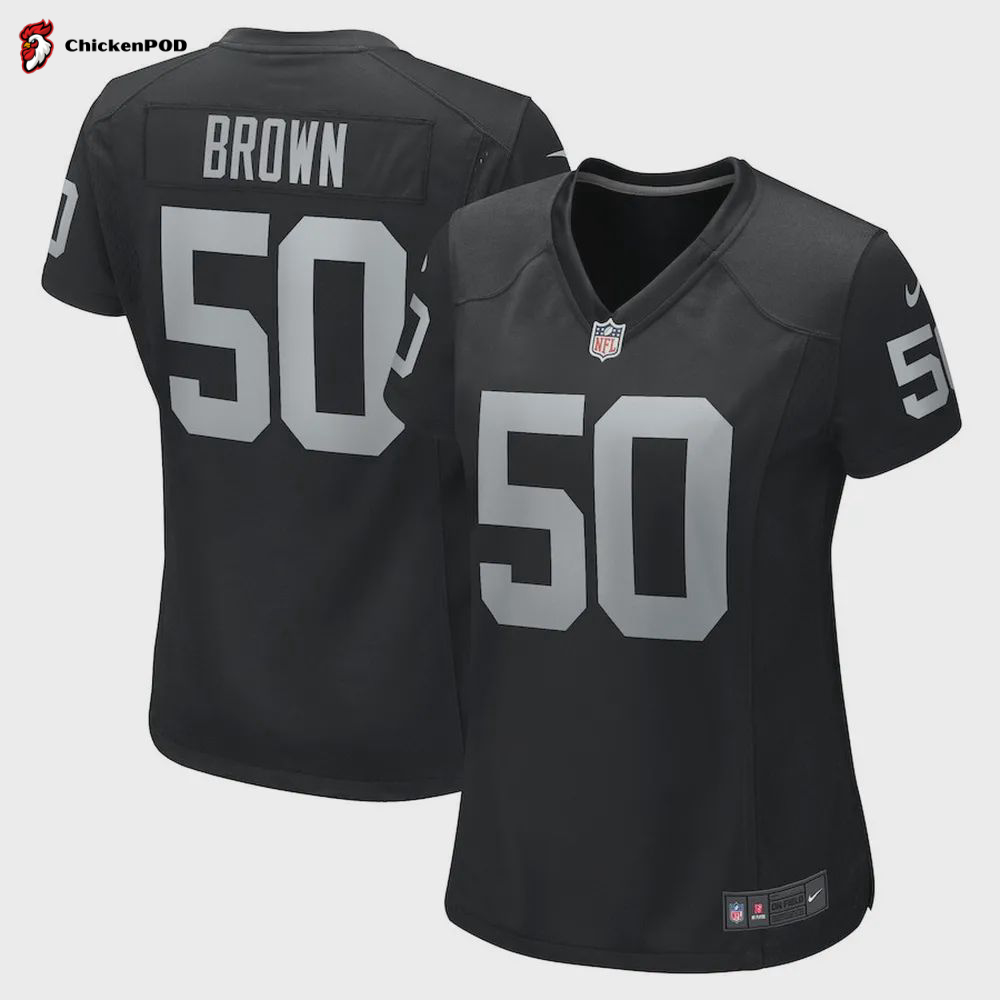 Jayon Brown 50 Las Vegas Raiders Game Jersey – Black