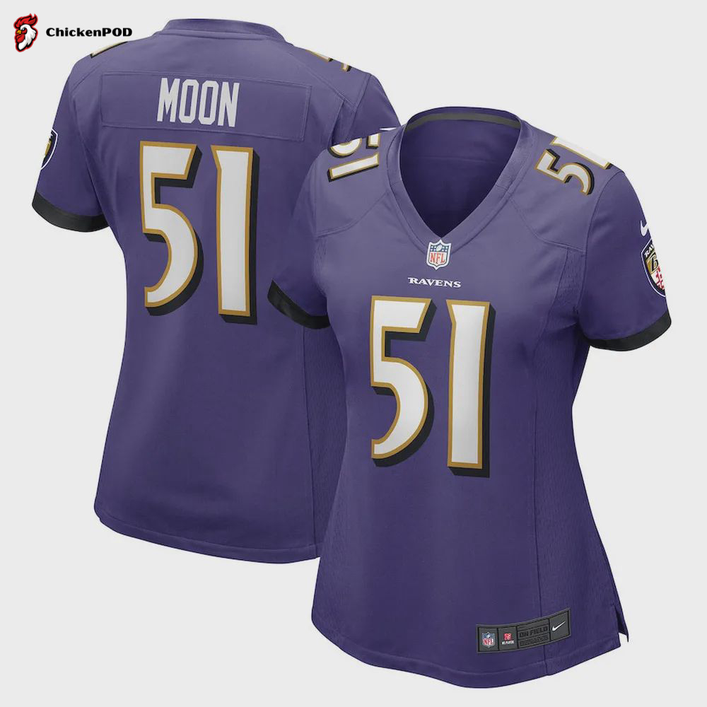 Jeremiah Moon Baltimore Ravens Women’s Player Game Jersey – Purple