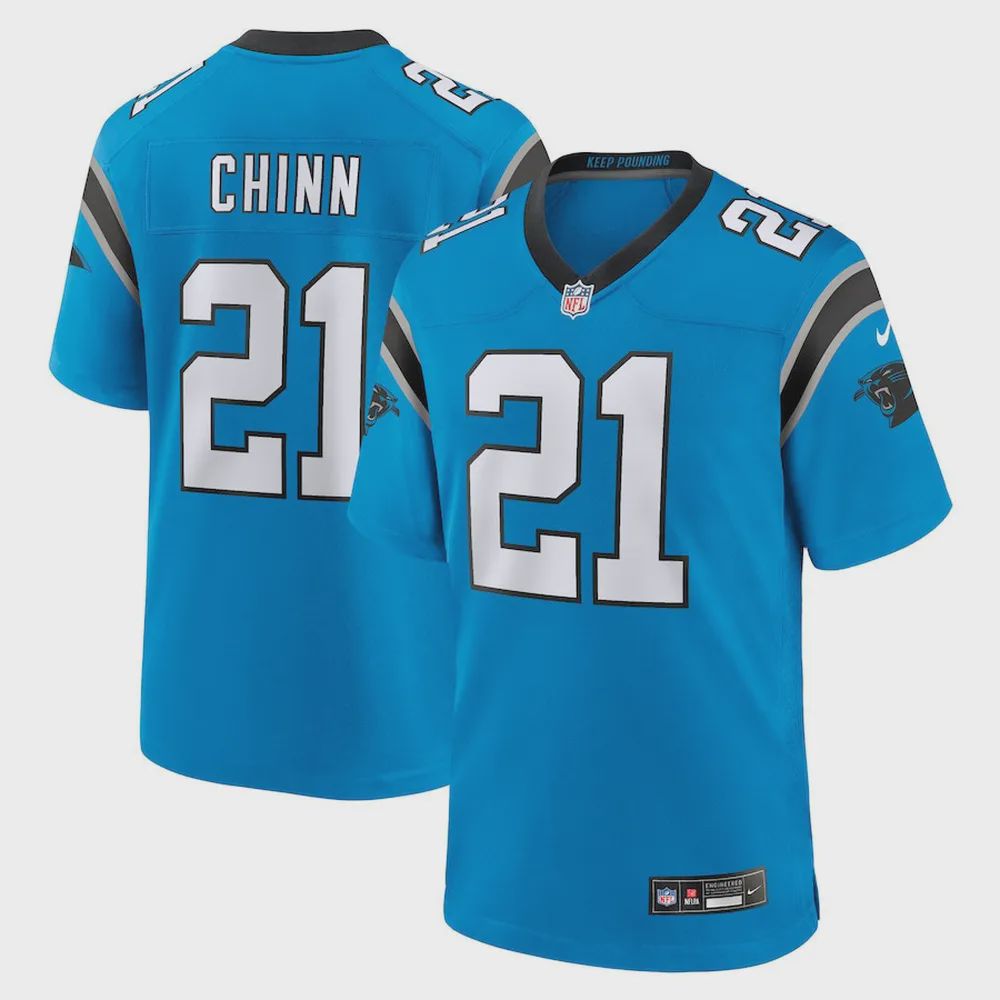 Jeremy Chinn 21 Carolina Panthers Men’s Alternate Game Jersey – Blue