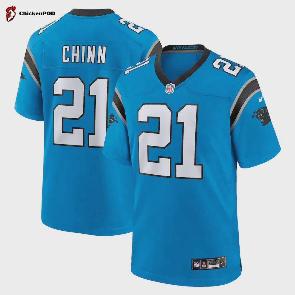 Jeremy Chinn 21 Carolina Panthers Men’s Alternate Game Jersey – Blue