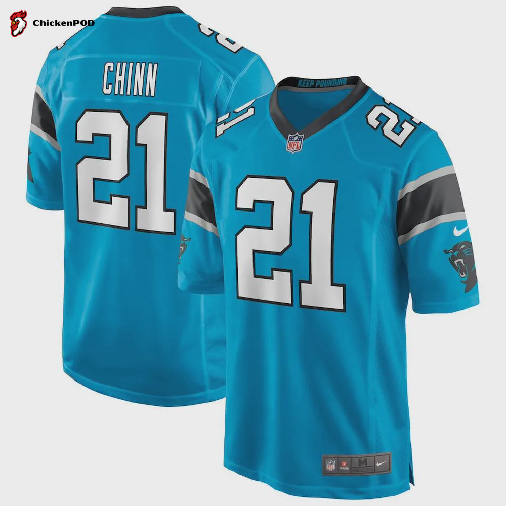 Jeremy Chinn 21 Carolina Panthers Men’s Alternate Game Jersey – Blue