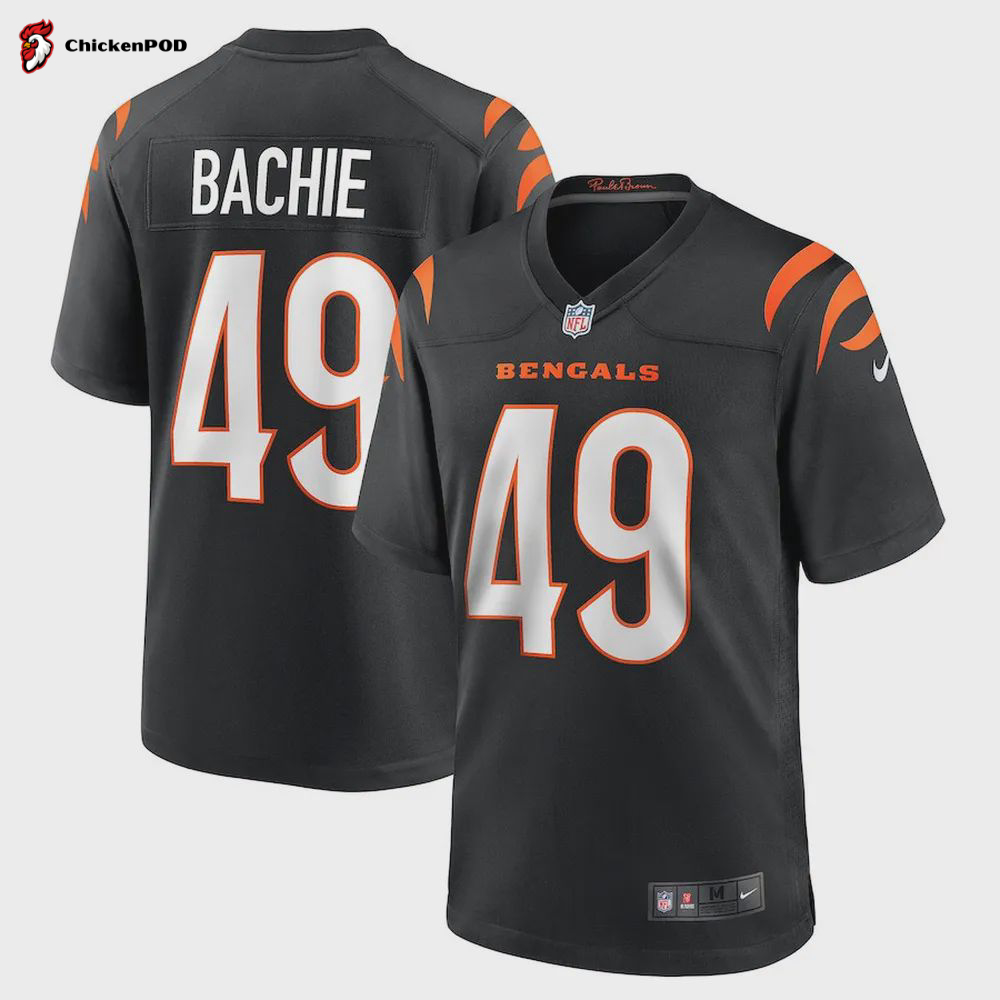 Joe Bachie 49 Cincinnati Bengals Men’s Game Jersey – Black