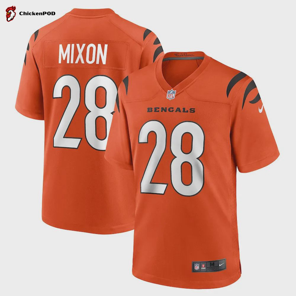 Joe Mixon 28 Cincinnati Bengals YOUTH Game Jersey – Black