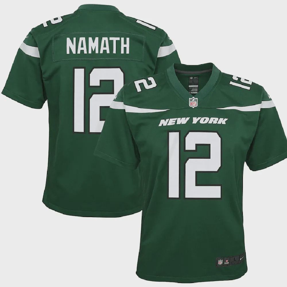 Joe Namath 12 New York Jets Youth Game Jersey – Gotham Green