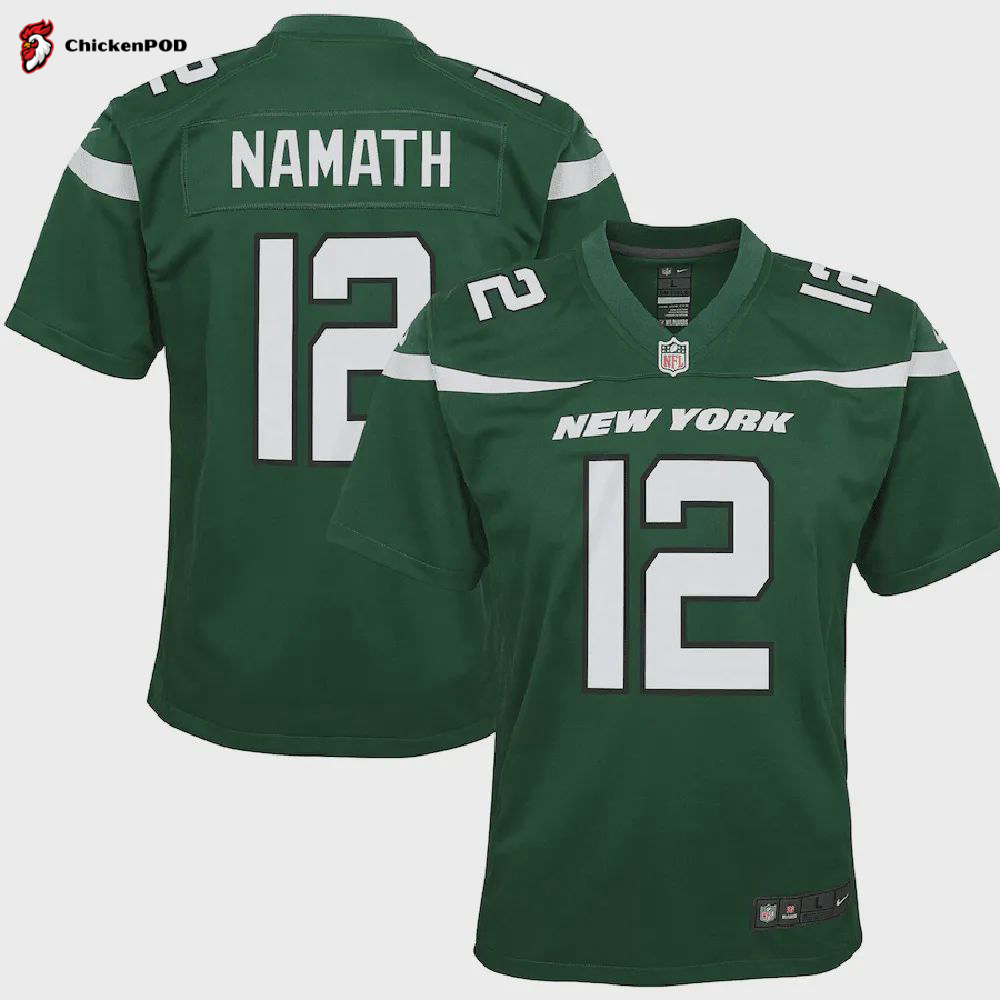 Joe Namath 12 New York Jets Women’s Player Game Jersey – Legacy Black