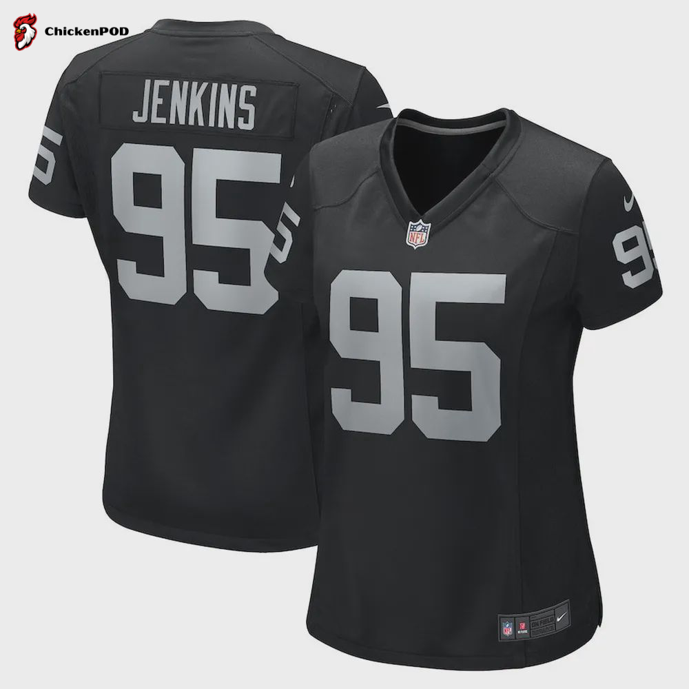 John Jenkins 95 Las Vegas Raiders Women’s Game Jersey – Black