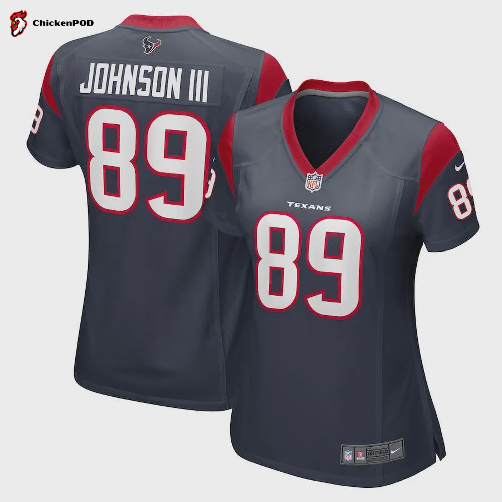 Johnny Johnson III Houston Texans Women’s Game Player Jersey – Navy