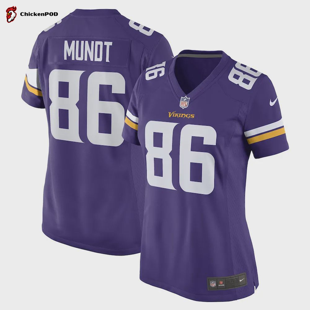 Johnny Mundt Minnesota Vikings Women’s Game Player Jersey – Purple