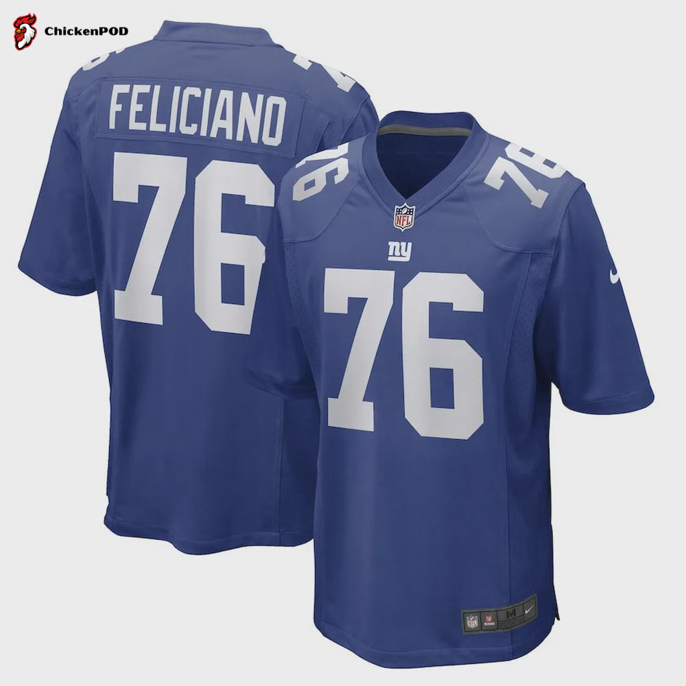 Jon Feliciano New York Giants Women’s Game Player Jersey – Royal