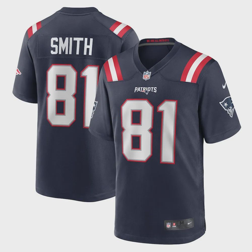 Jonnu Smith New England Patriots Game Jersey – Navy