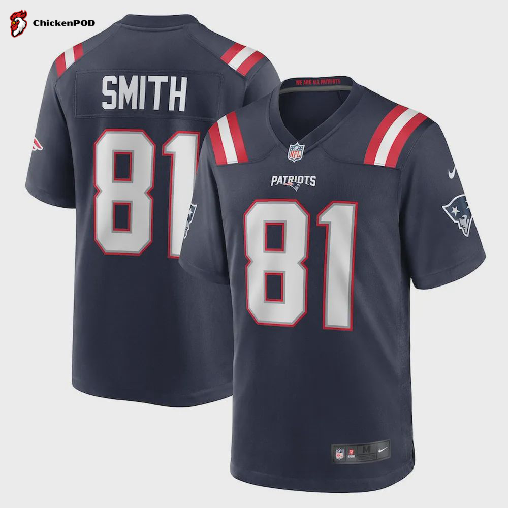 Jonnu Smith New England Patriots Game Jersey – Navy