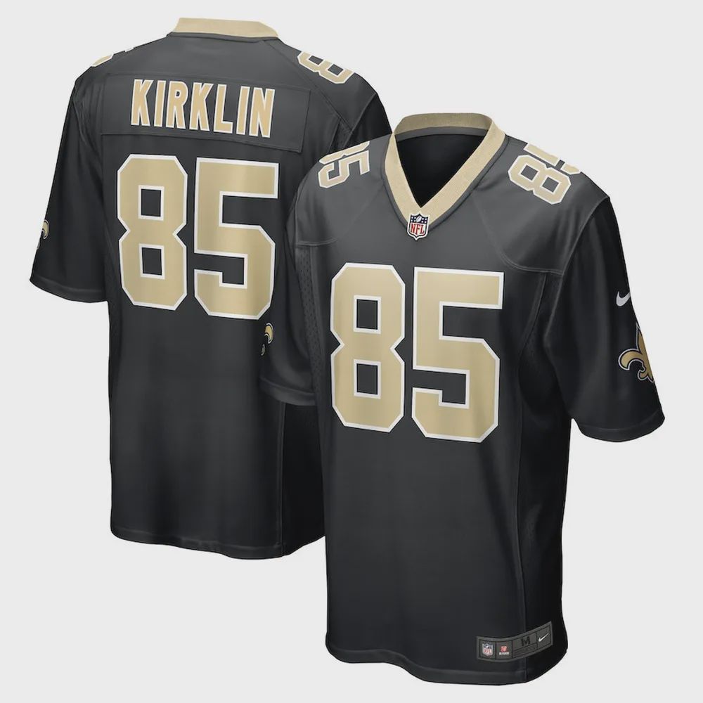 Jontre Kirklin 85 New Orleans Saints Men’s Game Jersey – Black