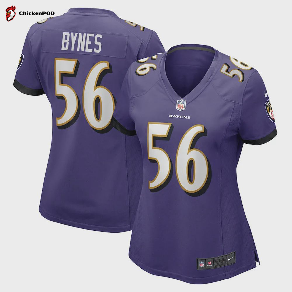 Josh Bynes 56 Baltimore Ravens Women’s Game Jersey – Purple