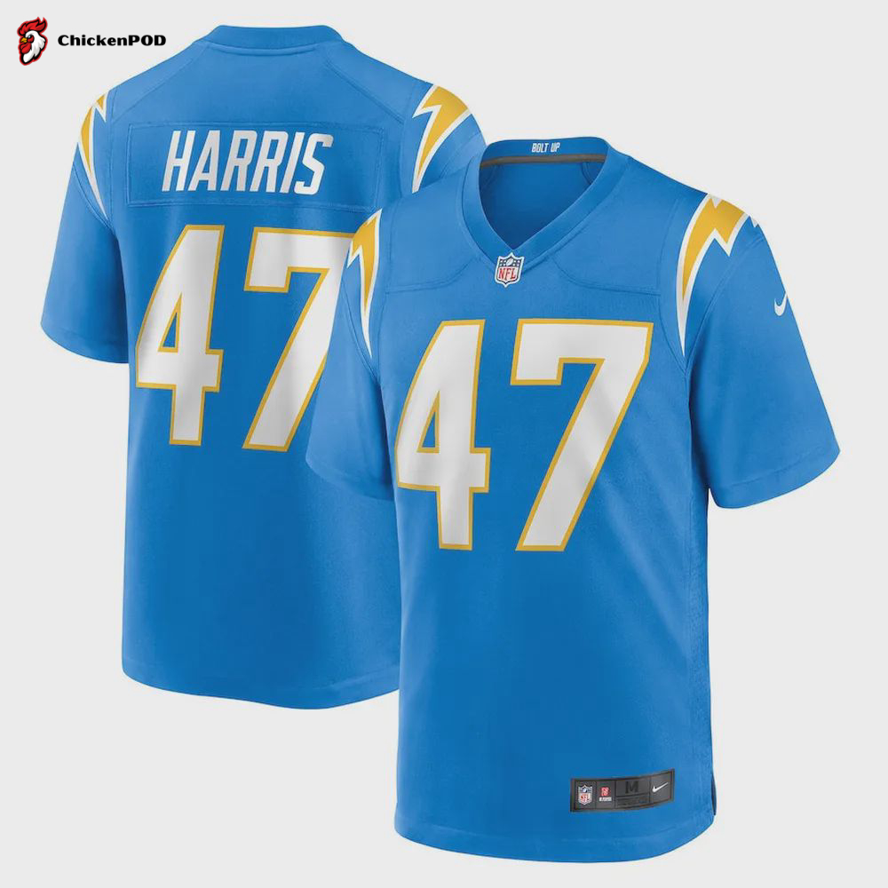 Josh Harris 47 Los Angeles Chargers Game Jersey – Powder Blue