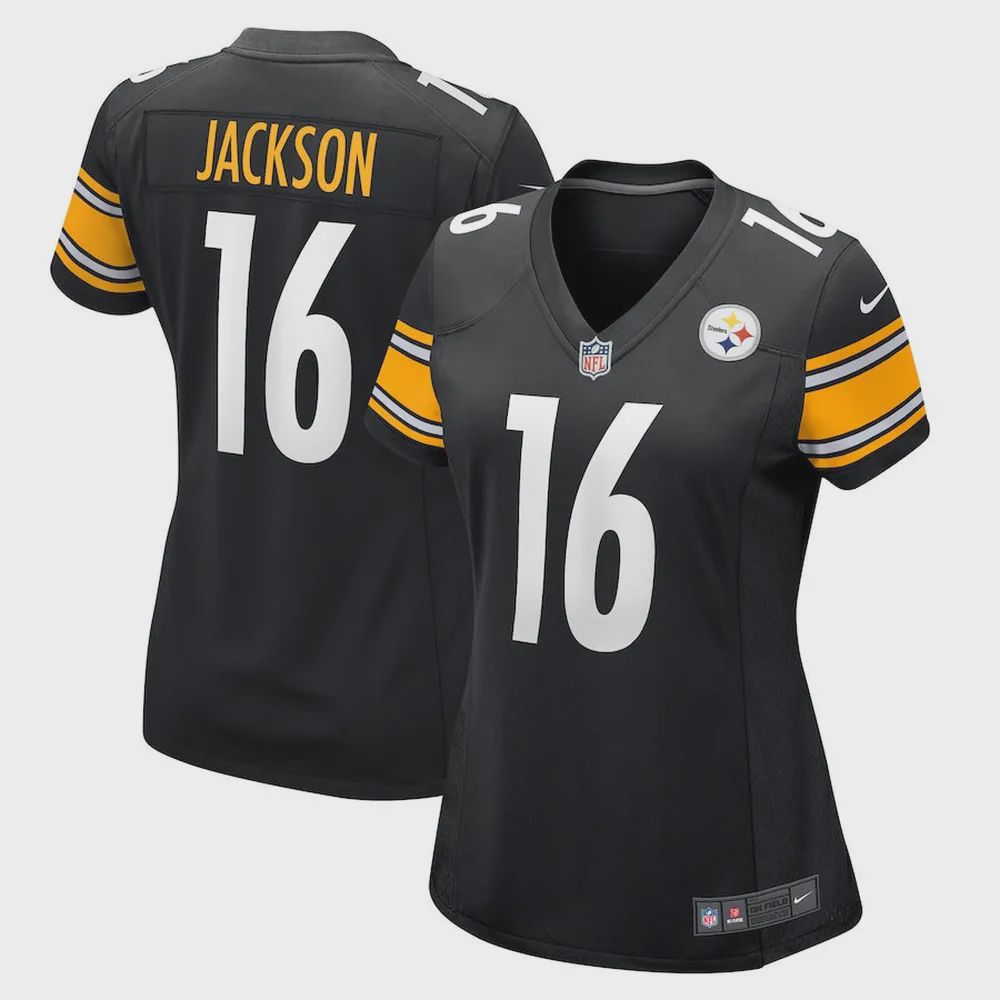 Josh Jackson 16 Pittsburgh Steelers Women’s Game Jersey – Black