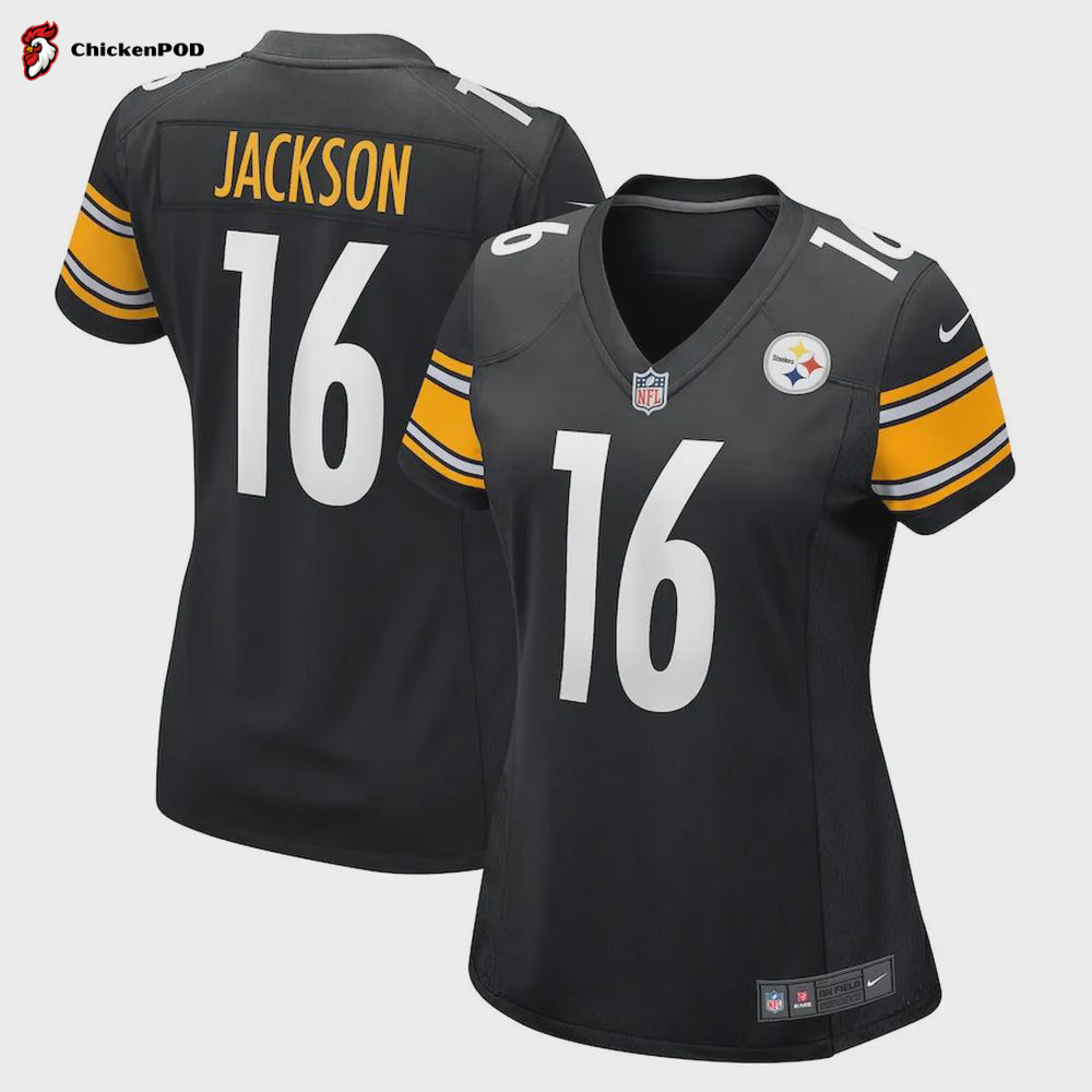 Josh Jackson 16 Pittsburgh Steelers Women’s Game Jersey – Black