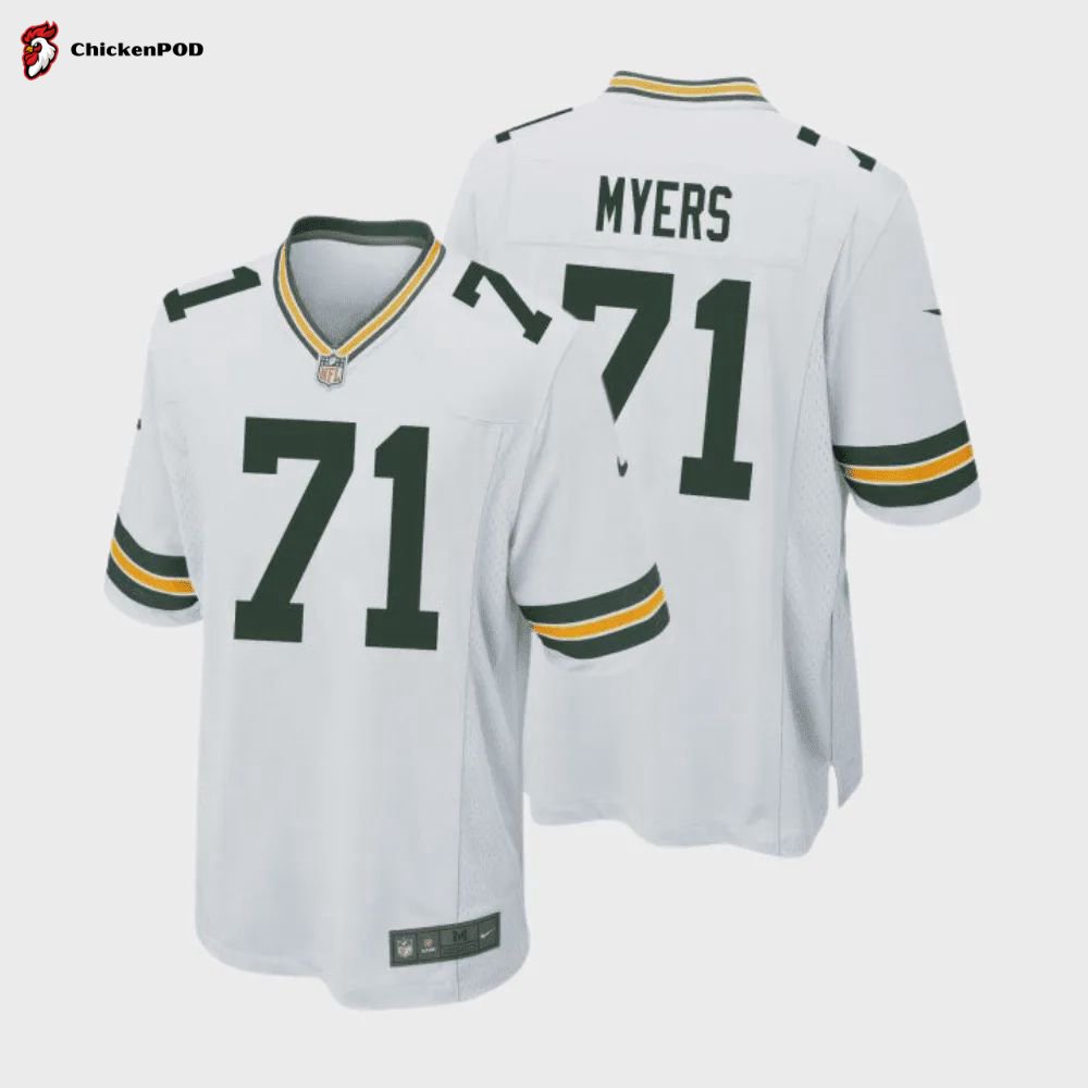 Josh Myers 71 Green Bay Packers Men Away Game Jersey – White