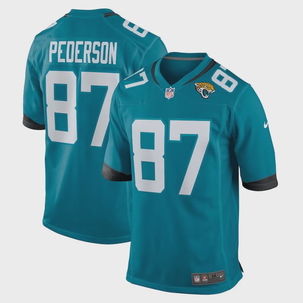 Josh Pederson 87 Jacksonville Jaguars Men’s Team Game Jersey – Teal