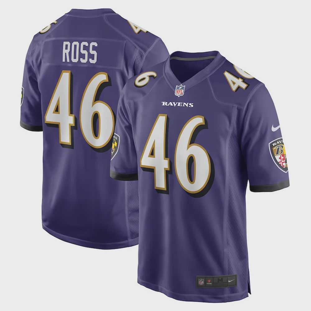 Josh Ross Baltimore Ravens Player Game Jersey – Purple