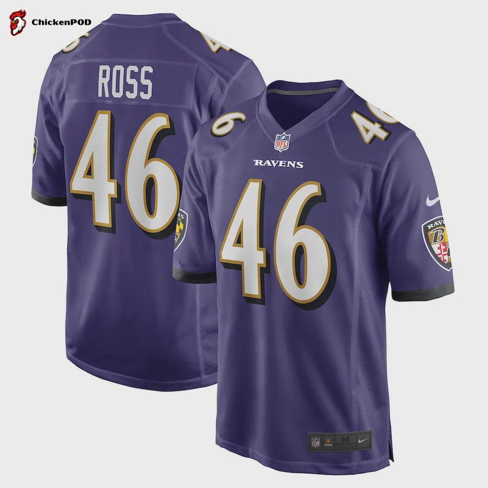 Josh Ross Baltimore Ravens Player Game Jersey – Purple