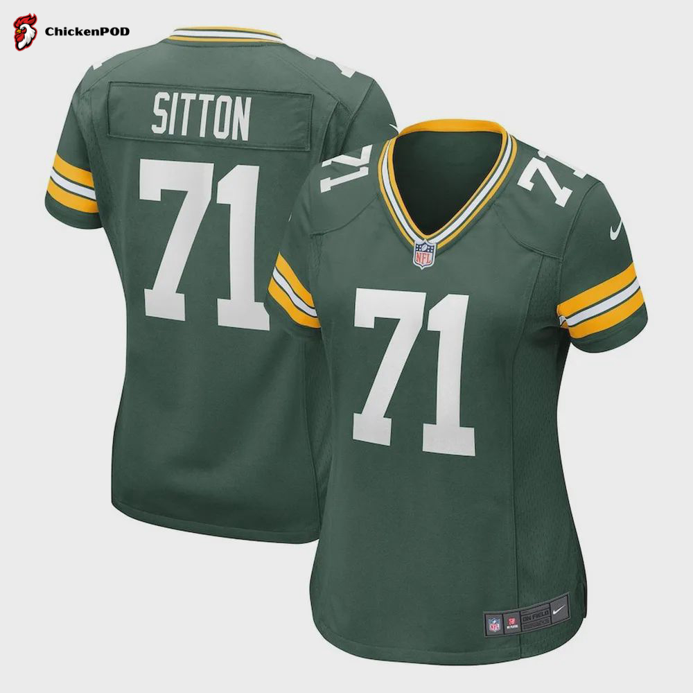 Josh Sitton 71 Green Bay Packers Women’s Retired Game Jersey – Green