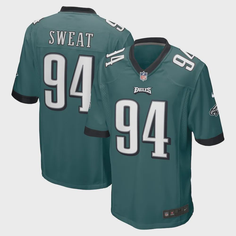 Josh Sweat 94 Philadelphia Eagles Game Jersey – Midnight Green