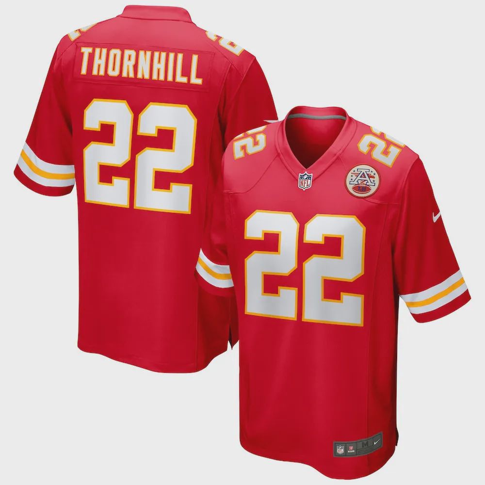 Juan Thornhill 22 Kansas City Chiefs Game Jersey – Red