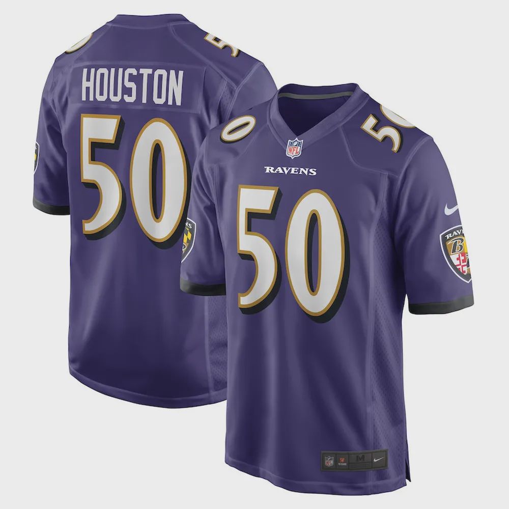 Justin Houston 50 Baltimore Ravens Game Jersey – Purple