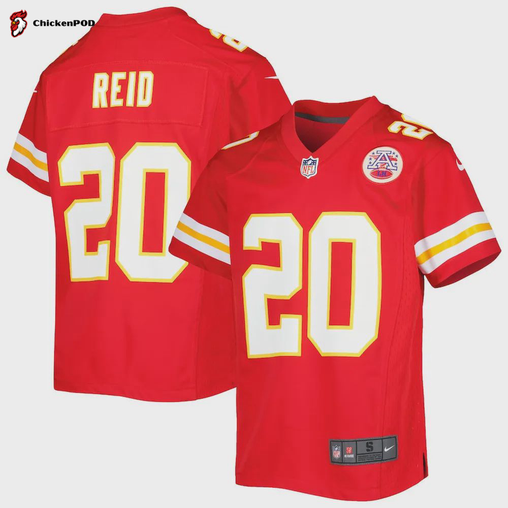 Justin Reid 20 Kansas City Chiefs Youth Game Jersey – Red