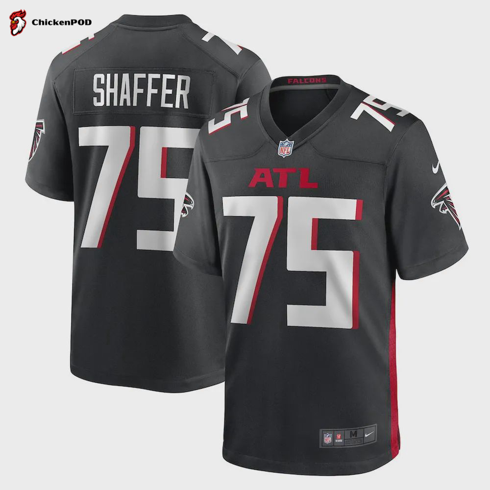 Justin Shaffer Atlanta Falcons Player Game Jersey – Black