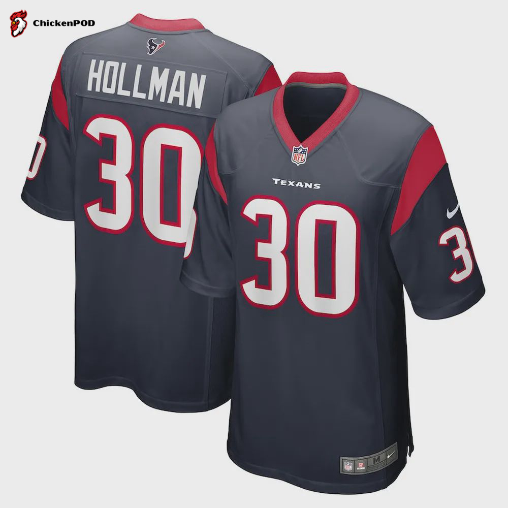 Ka’Dar Hollman 20 Houston Texans Men’s Game Jersey – Navy