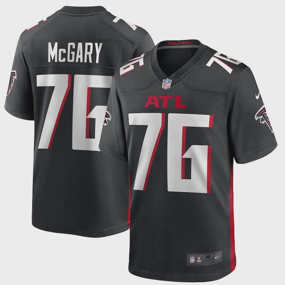 Kaleb McGary 76 Atlanta Falcons Men’s Game Jersey – Black