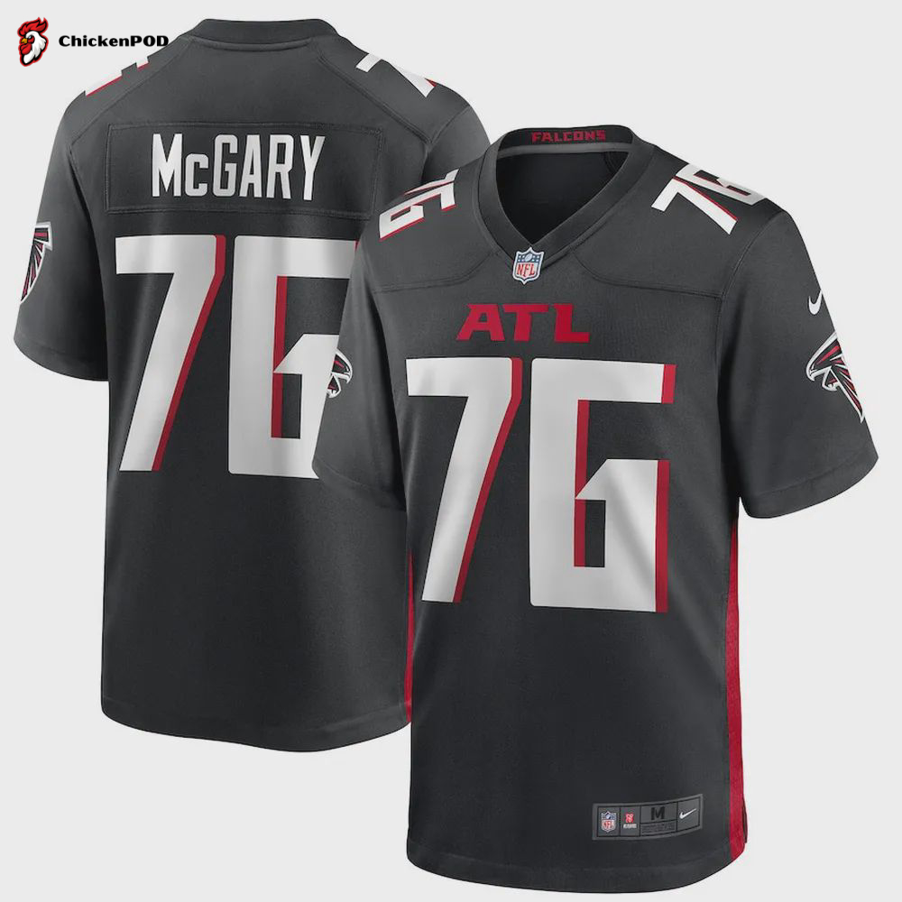 Kaleb McGary 76 Atlanta Falcons Men’s Game Jersey – Black