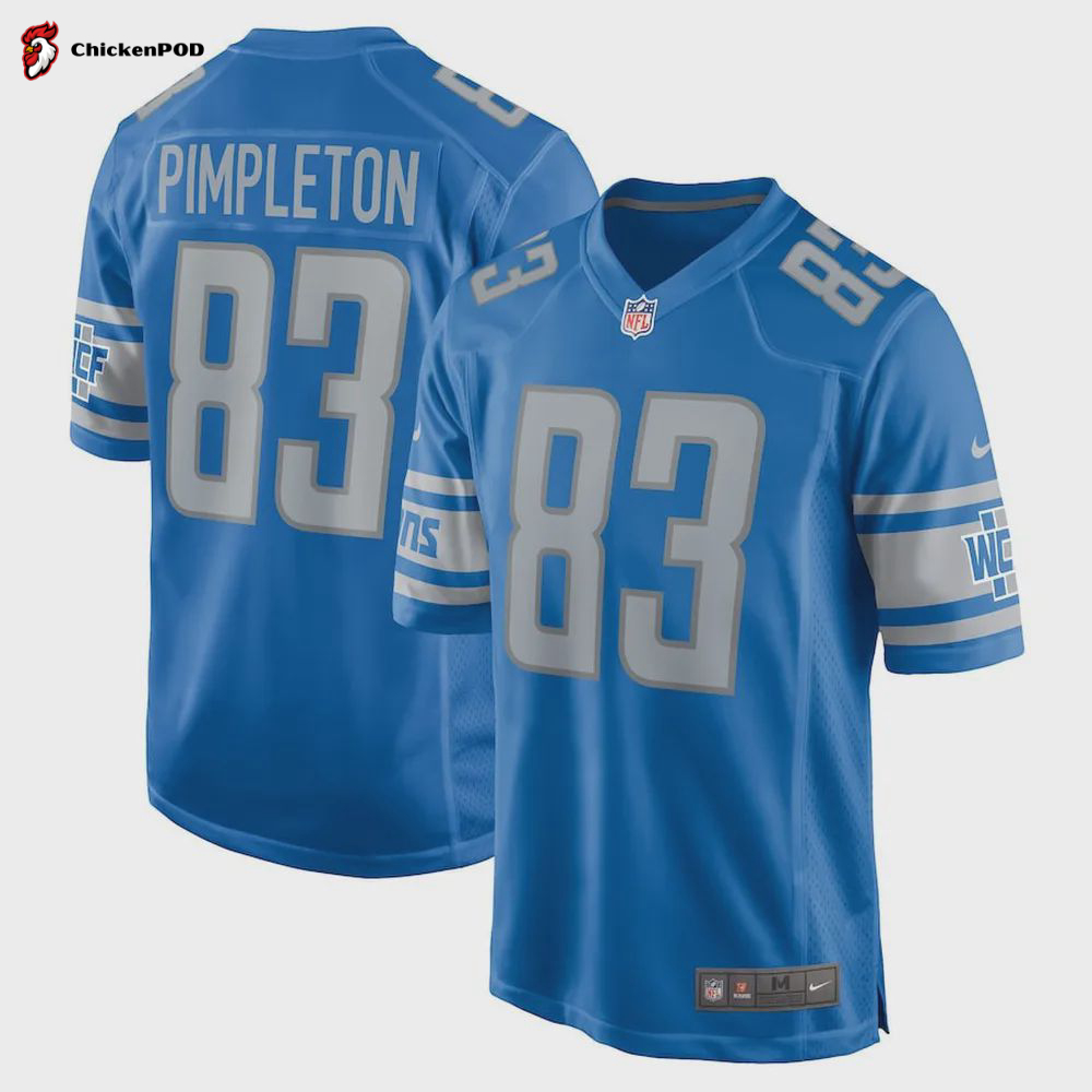 Kalil Pimpleton 83 Detroit Lions Player Game Jersey – Blue