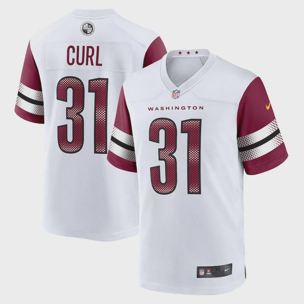 Kamren Curl 31 Washington Commanders Game Jersey – White