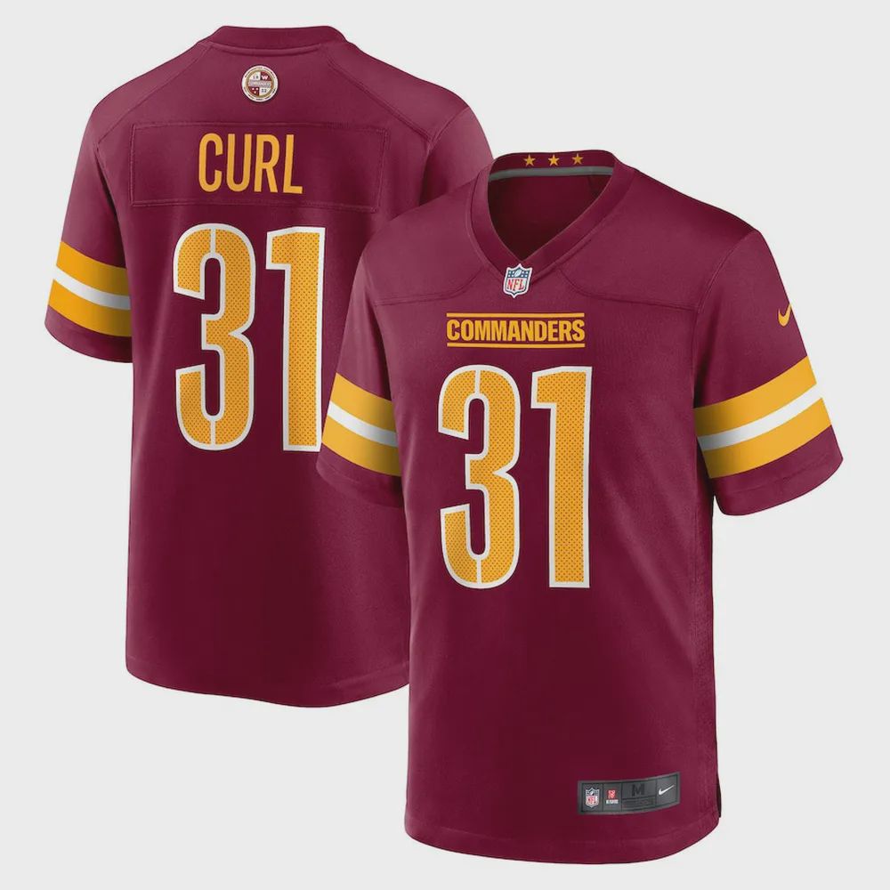 Kamren Curl Washington Commanders Player Game Jersey – Burgundy