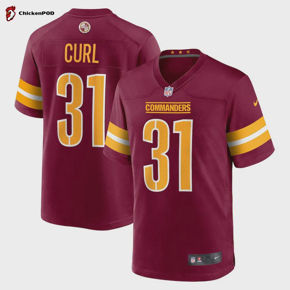 Kamren Curl Washington Commanders Player Game Jersey – Burgundy