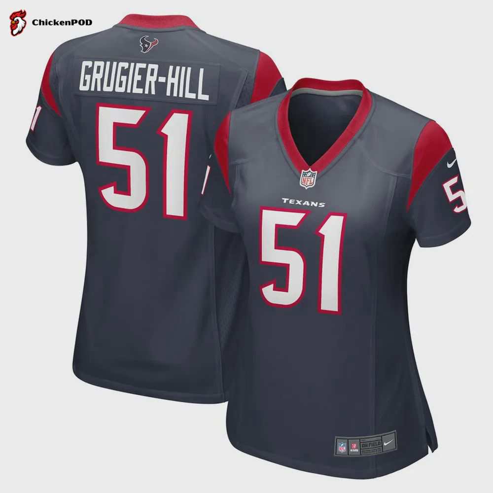 Kamu Grugier-Hill Houston Texans Women’s Game Player Jersey – Navy