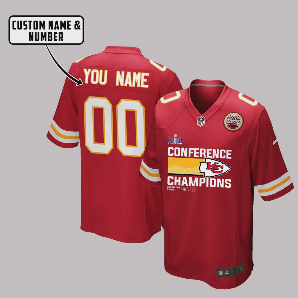 Kansas City Chiefs Conference Champions 2024 Game Jersey – Men, Red V32