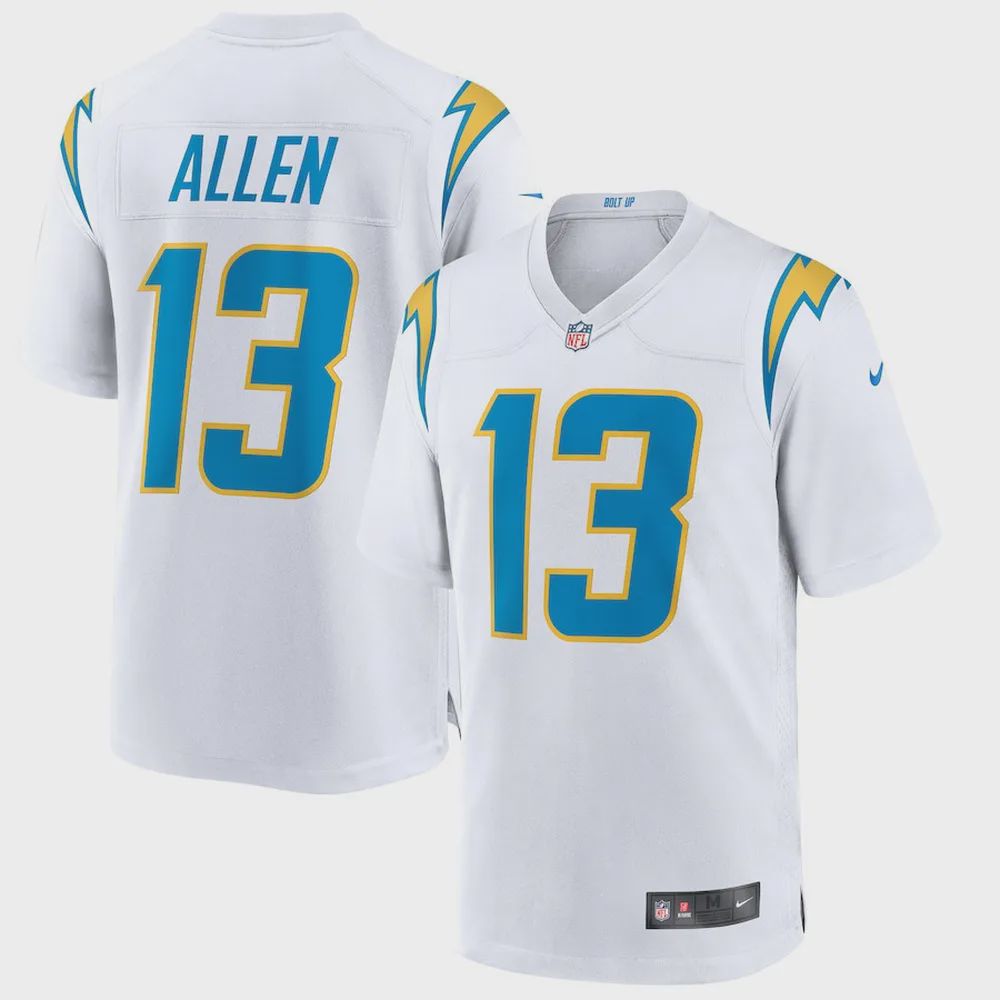 Keenan Allen 13 Los Angeles Chargers Game Jersey – White