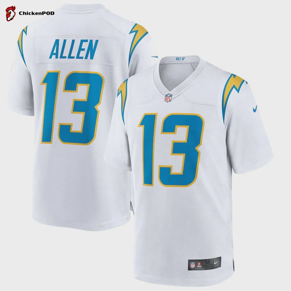 Keenan Allen 13 Los Angeles Chargers Game Jersey – White