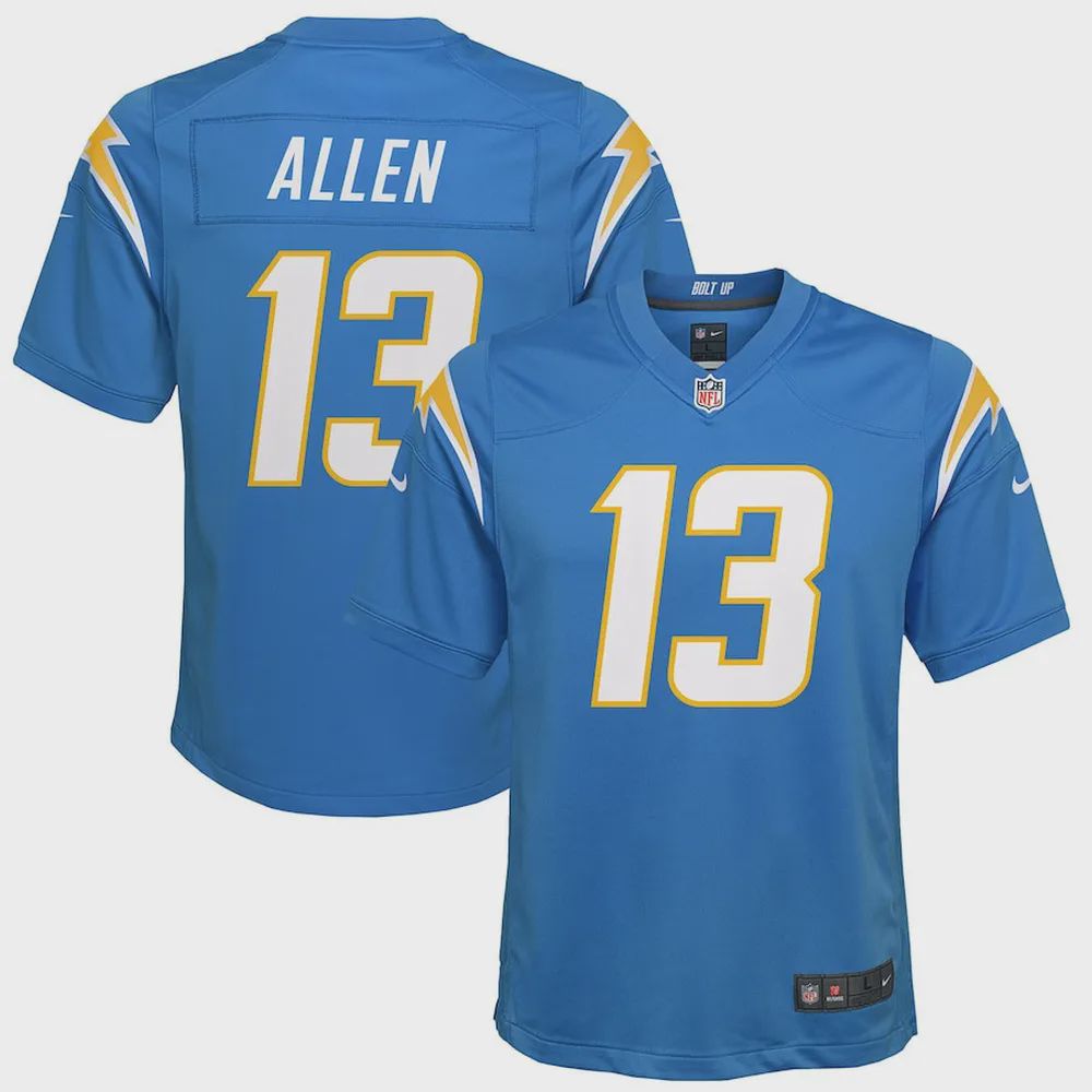 Keenan Allen 13 Los Angeles Chargers YOUTH Game Jersey – Powder Blue