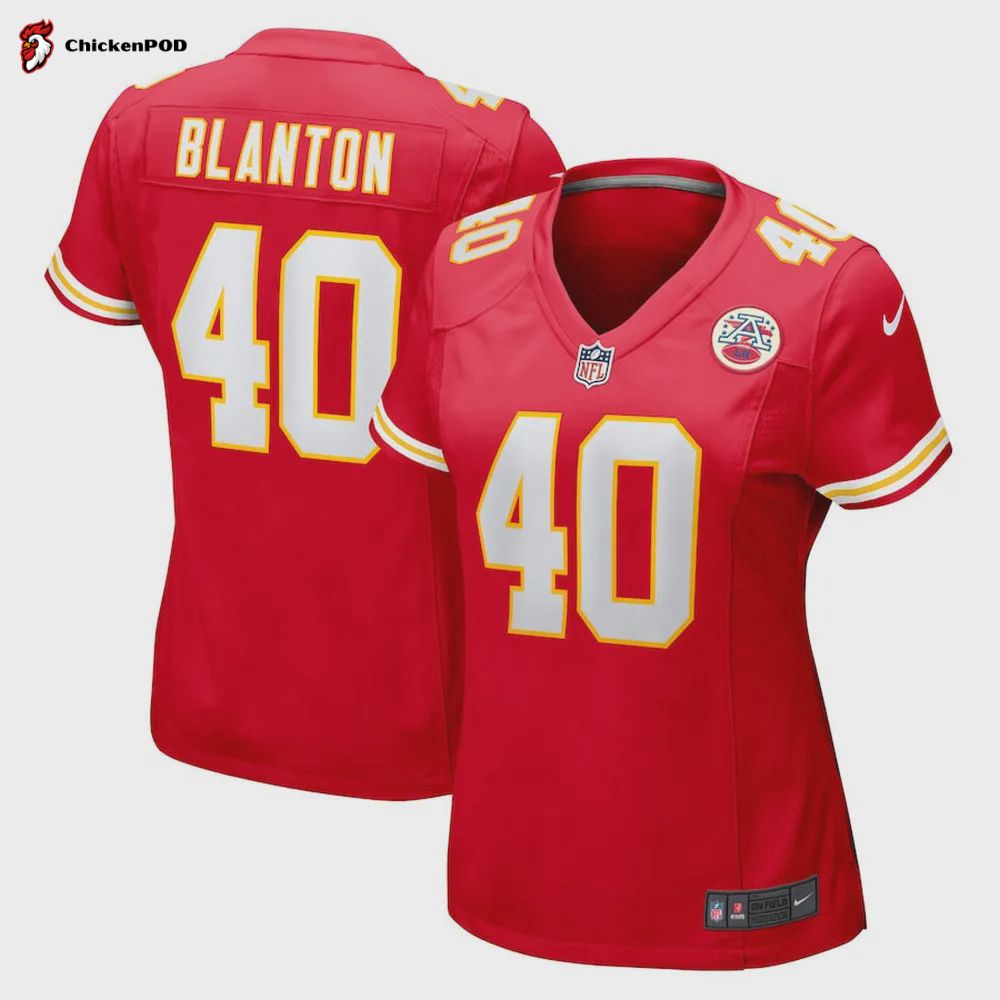 Kendall Blanton Kansas City Chiefs Game Player Jersey – Red