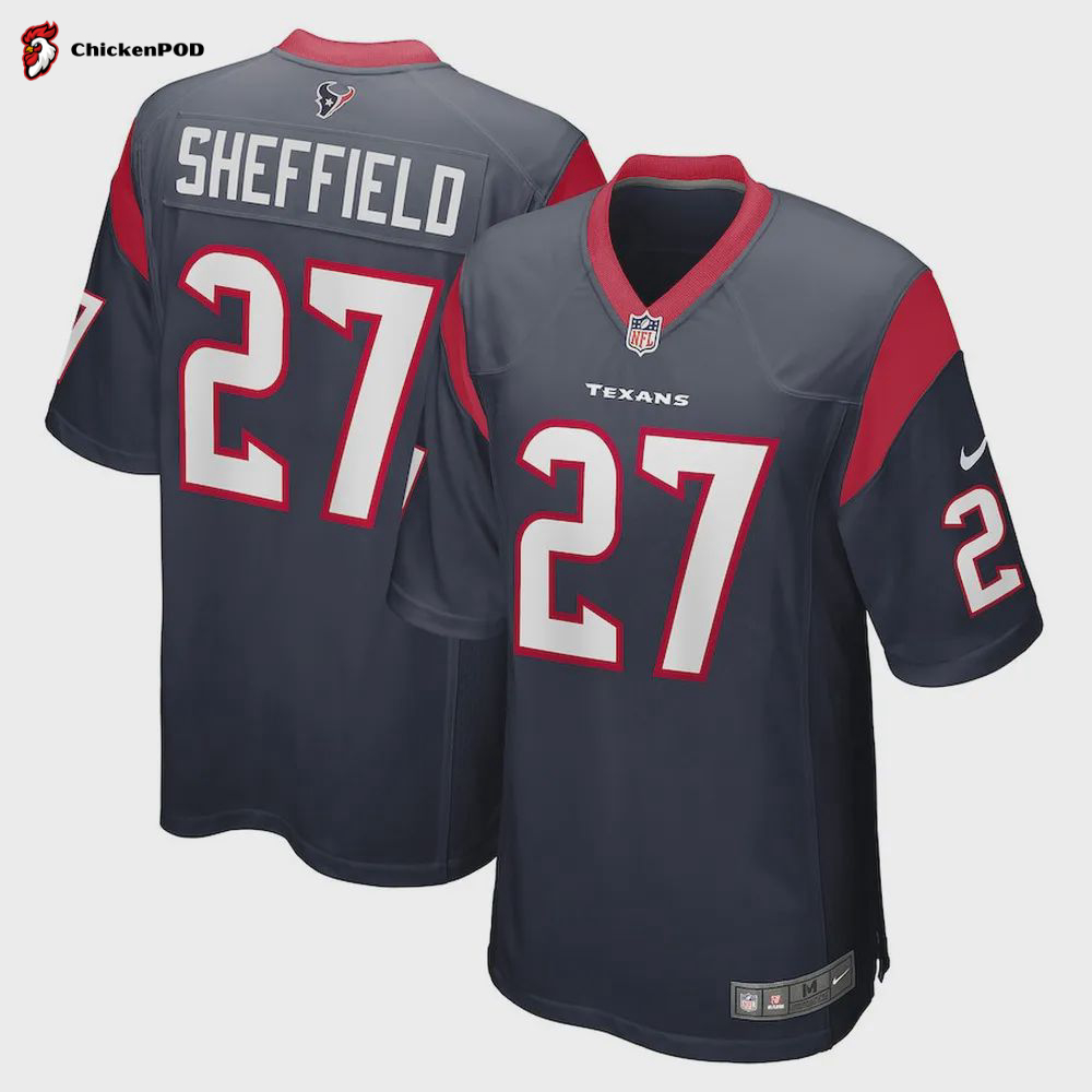 Kendall Sheffield Houston Texans Women’s Player Game Jersey – Navy